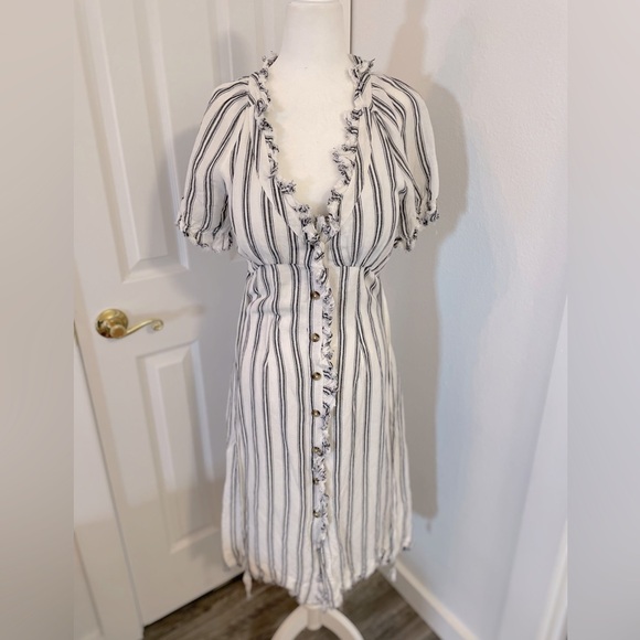 Anthropologie Pilcro Ruffle-Collar Buttondown Dress NEW Sizes 4 - Picture 9 of 11
